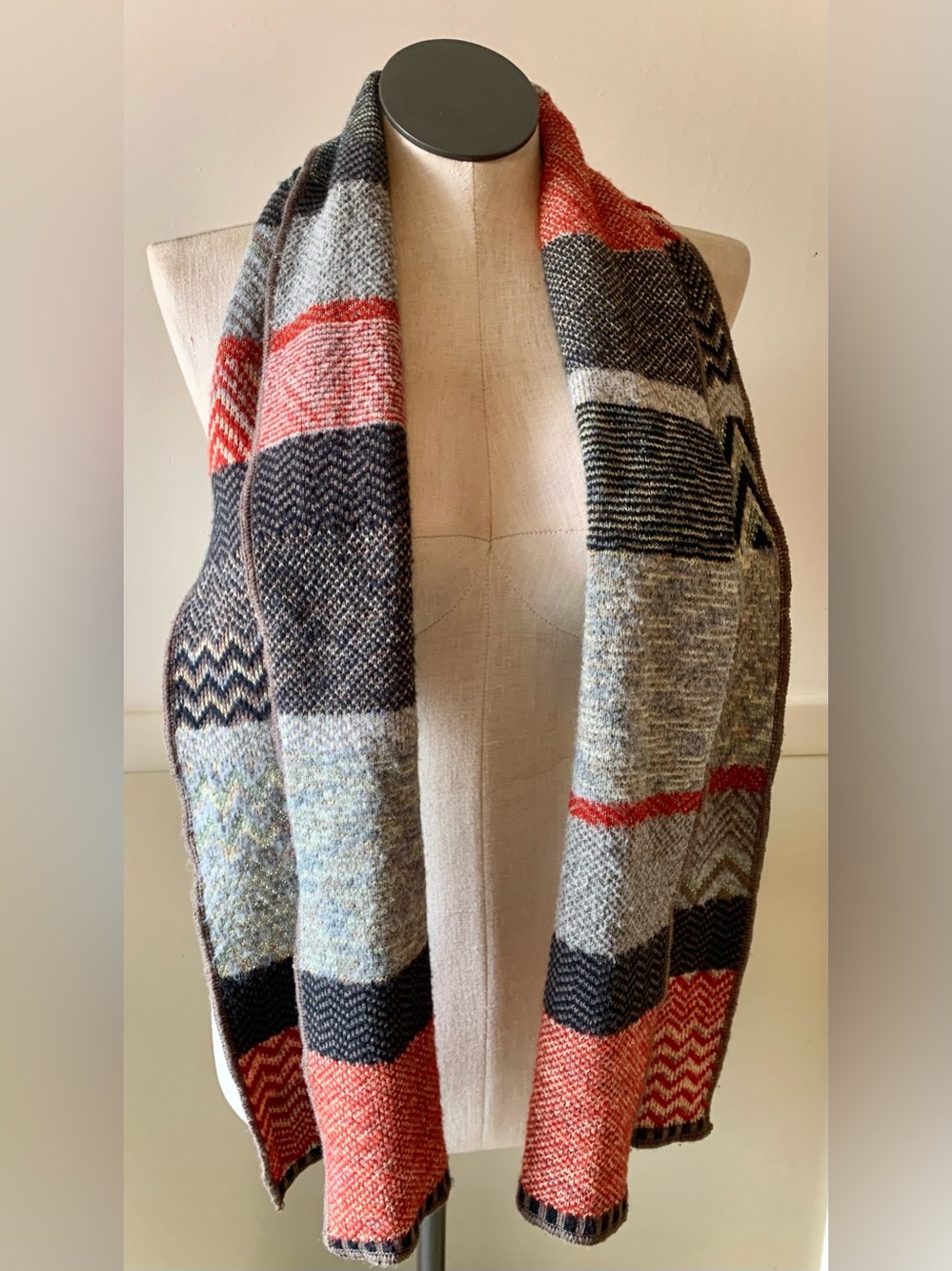 Guillaume de Mons Paris patchwork tweed scarf